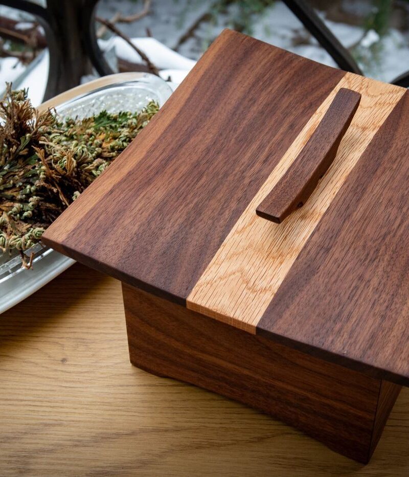 Box walnut handle